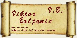 Viktor Boljanić vizit kartica